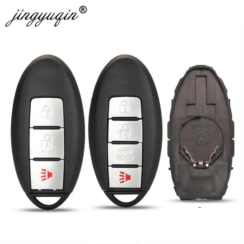 Jingyuqin 3/4 pulsanti custodia a distanza per auto chiave Shell per Infiniti M35 M45 QX56 FX35 FX37 FX50 EX Smart Keyless Fob Cover