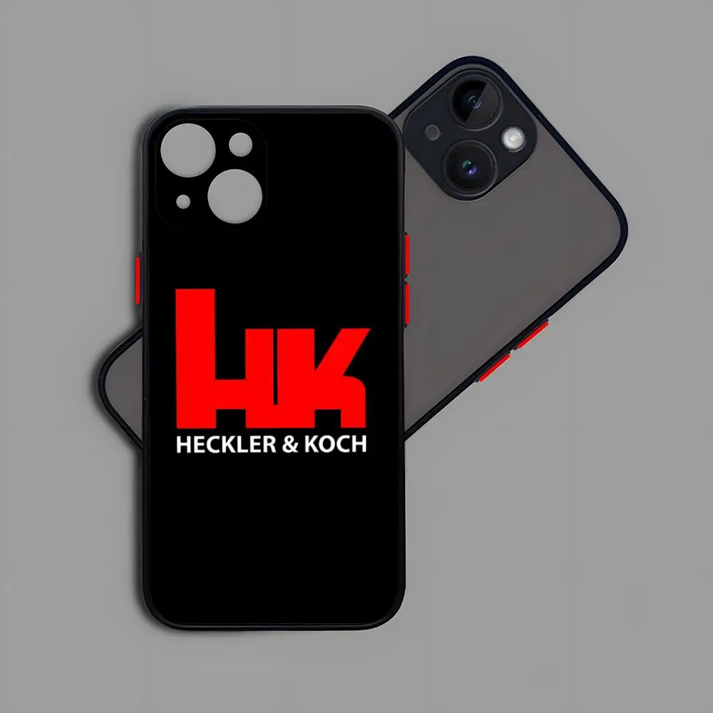 Фото Чехол для телефона Heckler Koch, матовый, прозрачный, для 16 15 iPhone 12 11 13 Pro Max X XR XS 8 SE Mini Plus, роскошная силиконовая задняя крышка №3