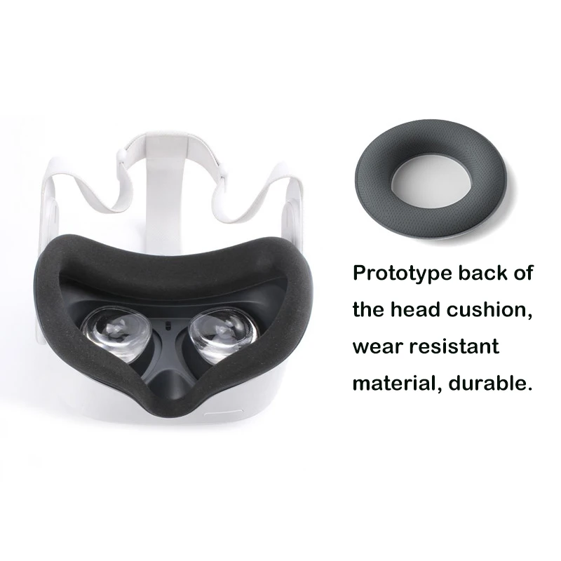 

Аксессуары для очков виртуальной реальности для Oculus Quest 2 поколения, аксессуары, Нескользящая дышащая ткань, круглая Задняя накладка виртуа...