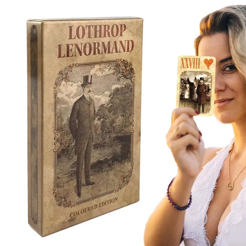 

New Lothrop Lenormand Oracle Cards Fate Divination Tarot Entertainment Party Cards Board Game Playing Cards