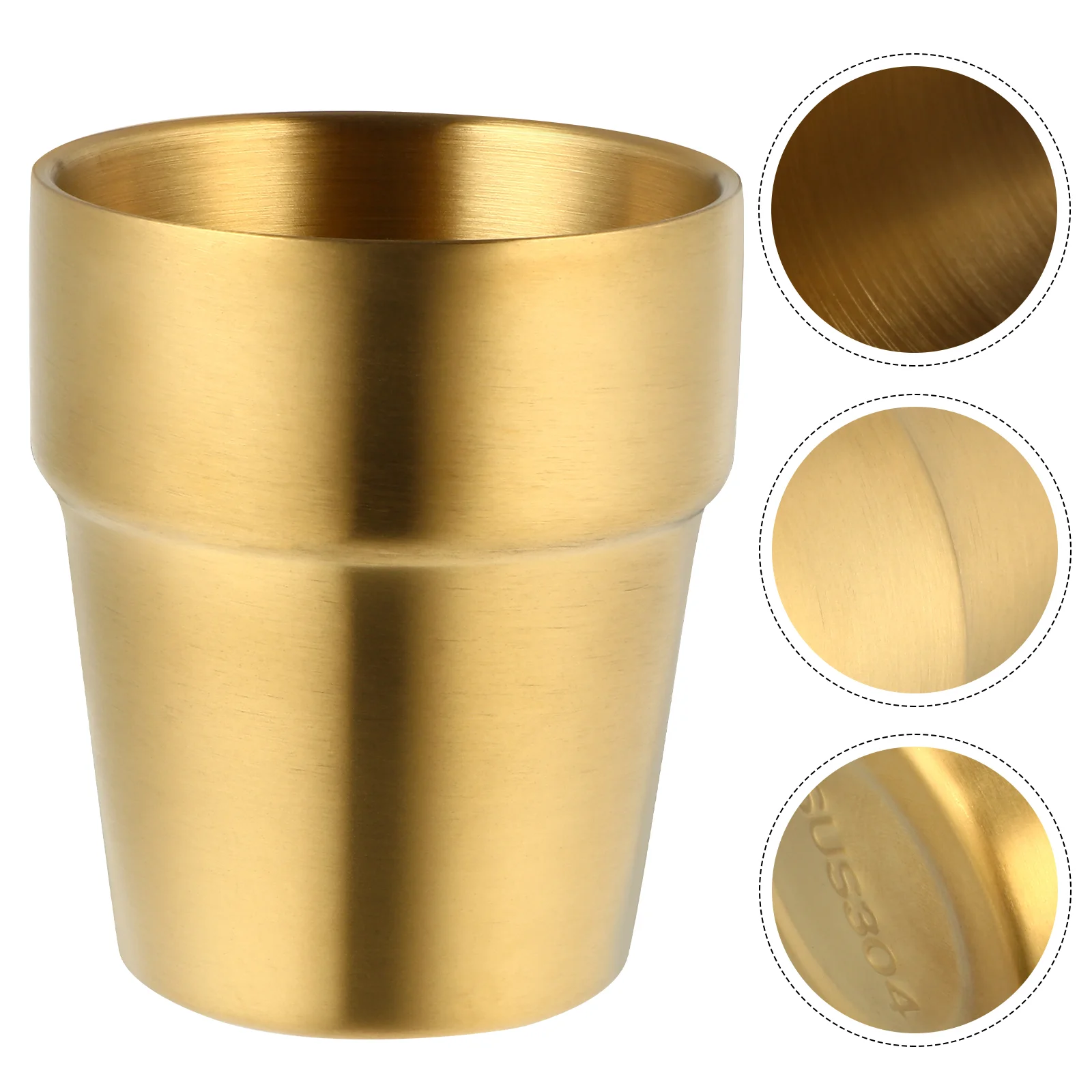 

Cup Metalcups Glasses Tumbler Whisky Drinking Steel Mugstainless Beer Gold Coffee Tea Cocktailwater Flower Whiskeyshot Pint Mugs