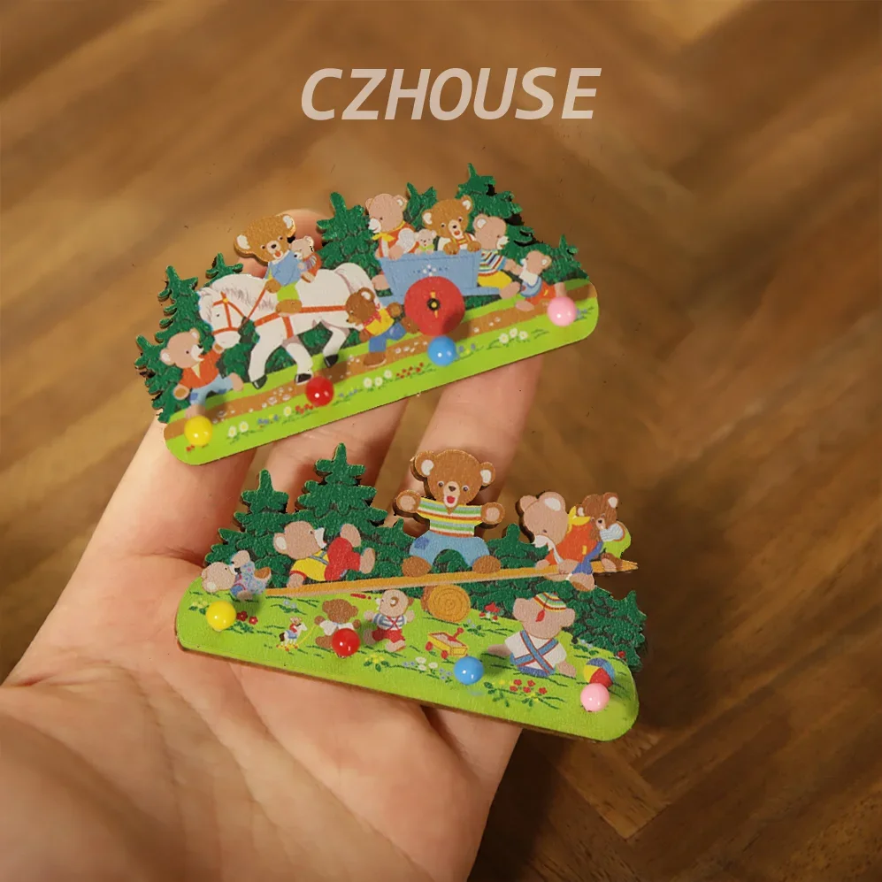 Фото Мини-модель 1:6 и 1:12, мебель для кукольного дома, аксессуары, крючок для медведя, ретро настенный подвесной Bjd Ob11 Gsc Blyth Soldier Lol Miniatures №1