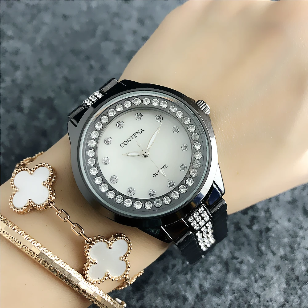 

Модные женские часы с металлическим ремешком из нержавеющей стали Круглый циферблат великолепный дизайн 7 цветов Доставка global