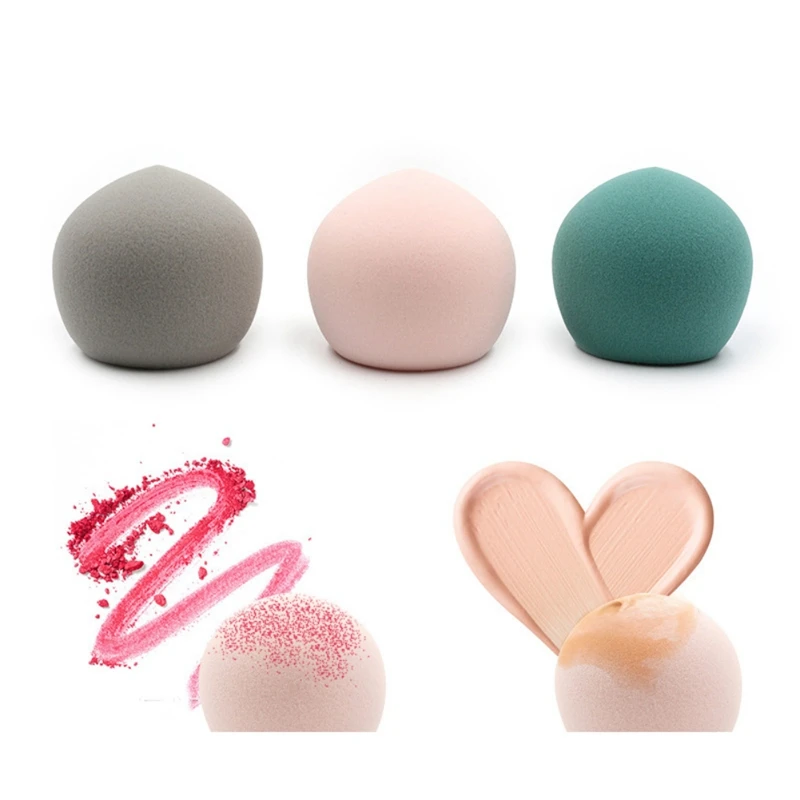 

3 Pcs/lot Cosmetic Puff Women's Makeup Foundation Sponge Wet Dry Beauty Cherry Peach Macaron Shape Make Up Tools & Accessories