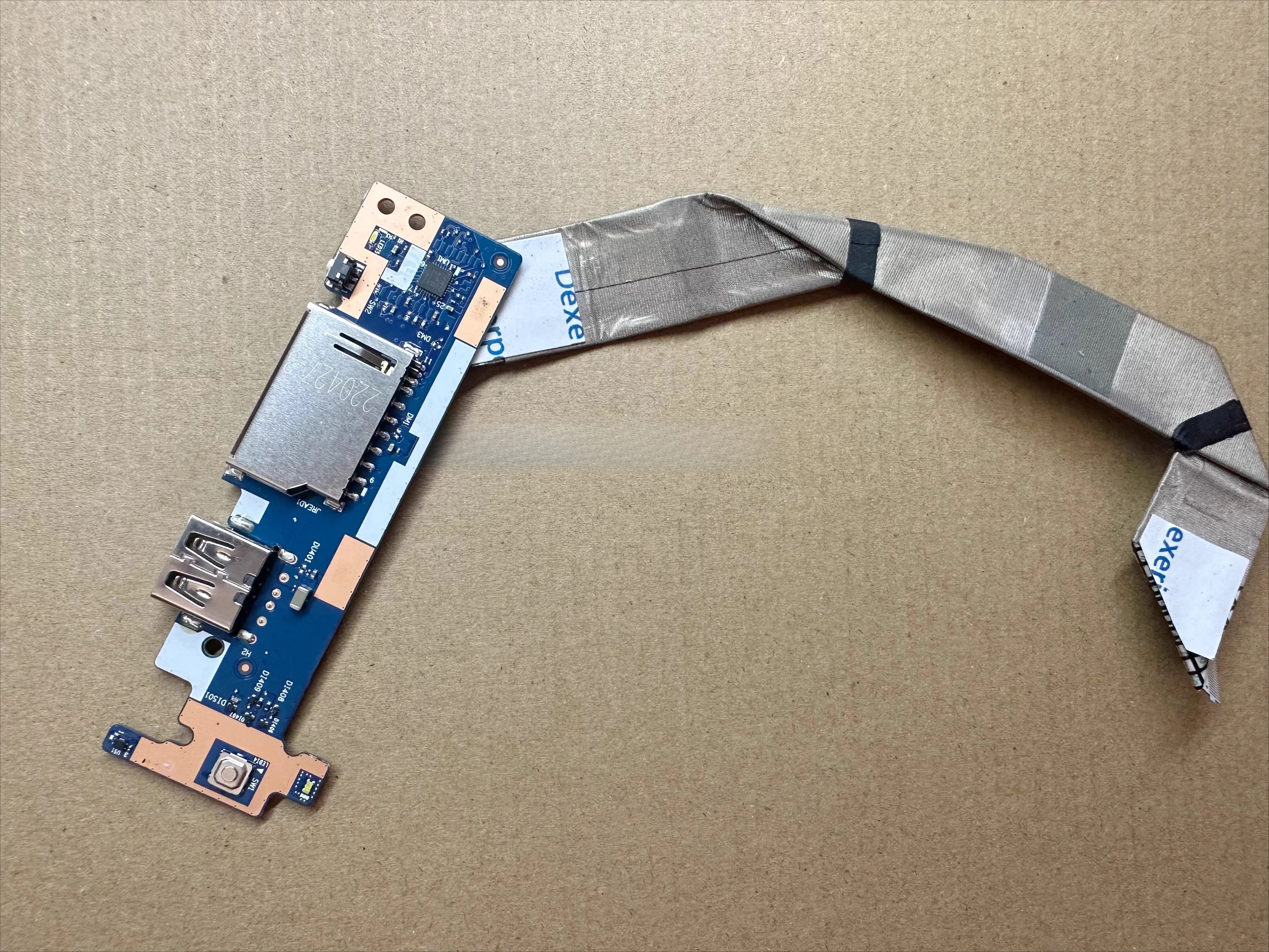 Фото Б/У плата кнопки питания USB с кабелем для LENOVO IdeaPad 15 ALC 7 JS576 NS-E332 5C50S25328 №4