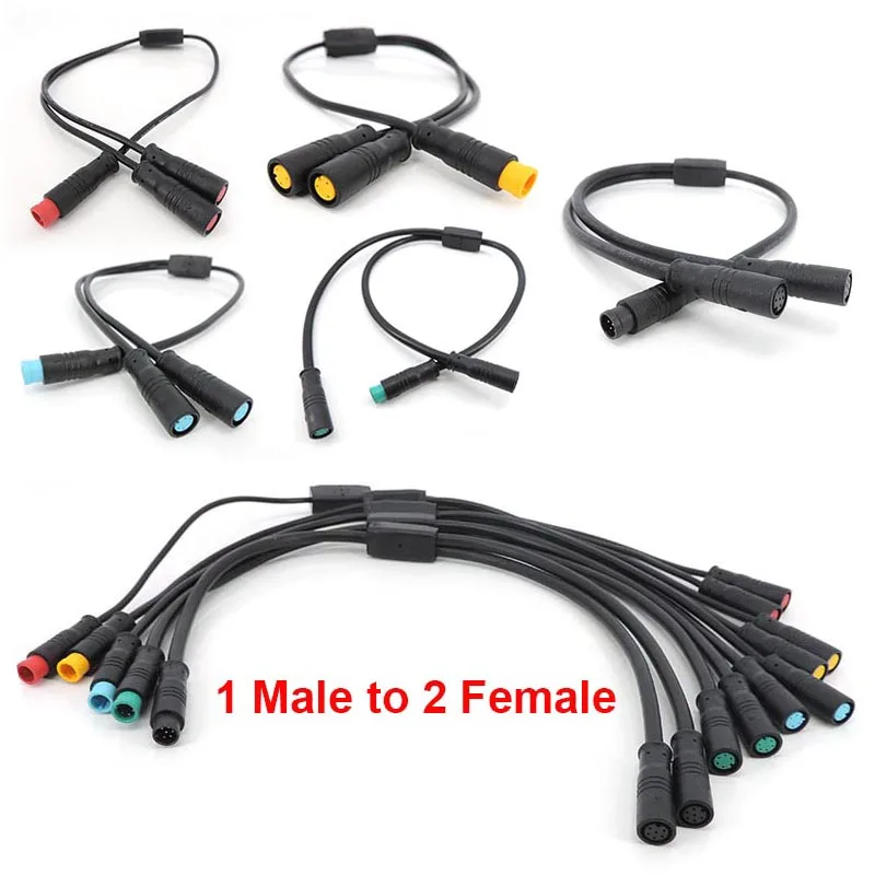 M8 Y-сенсорный кабель 1 штекер на 2 гнезда 2/3/4/5/6-контактный разъем для