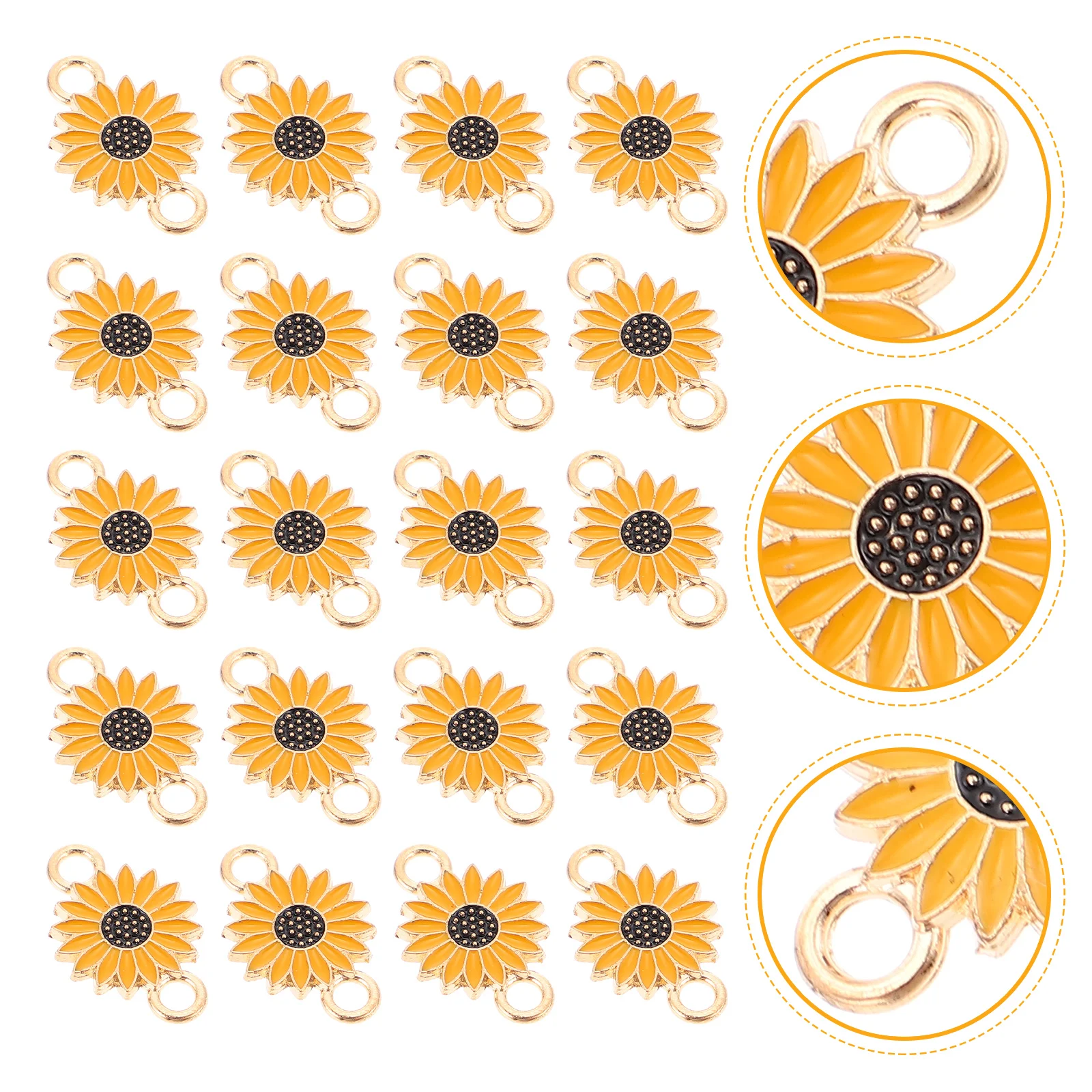 

Charms Daisy Jewelry Pendant Flower Charm Sunflowermaking Pendants Necklace Alloy Earring Bracelet Connector Diy Enamel Beads