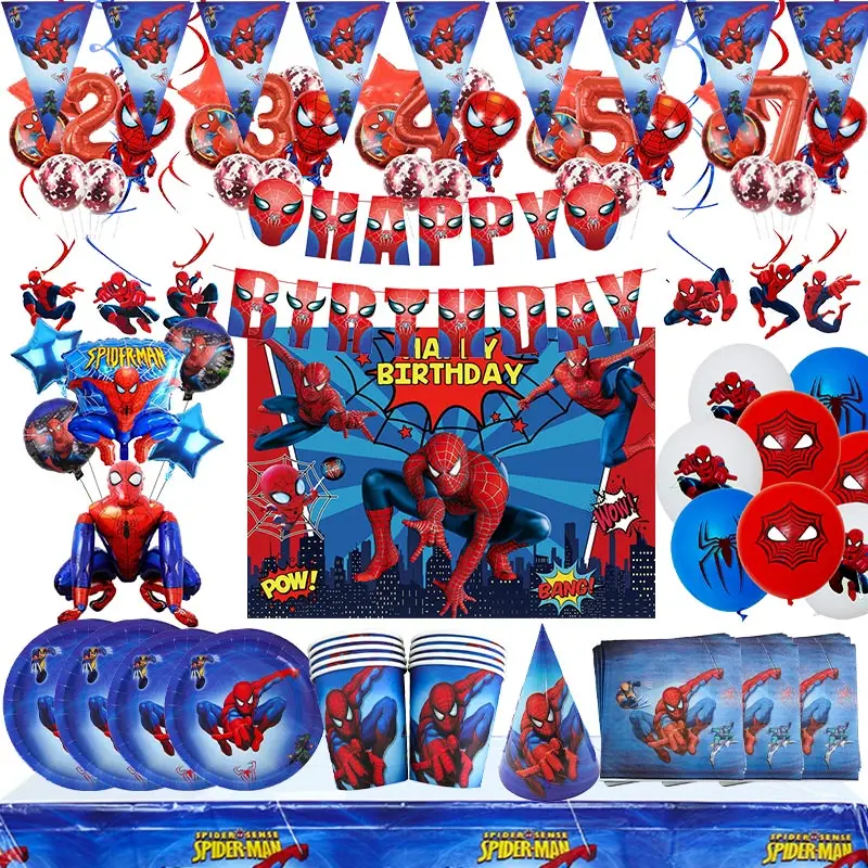 Детские бумажные тарелки Marvel Человек-паук для дня рождения