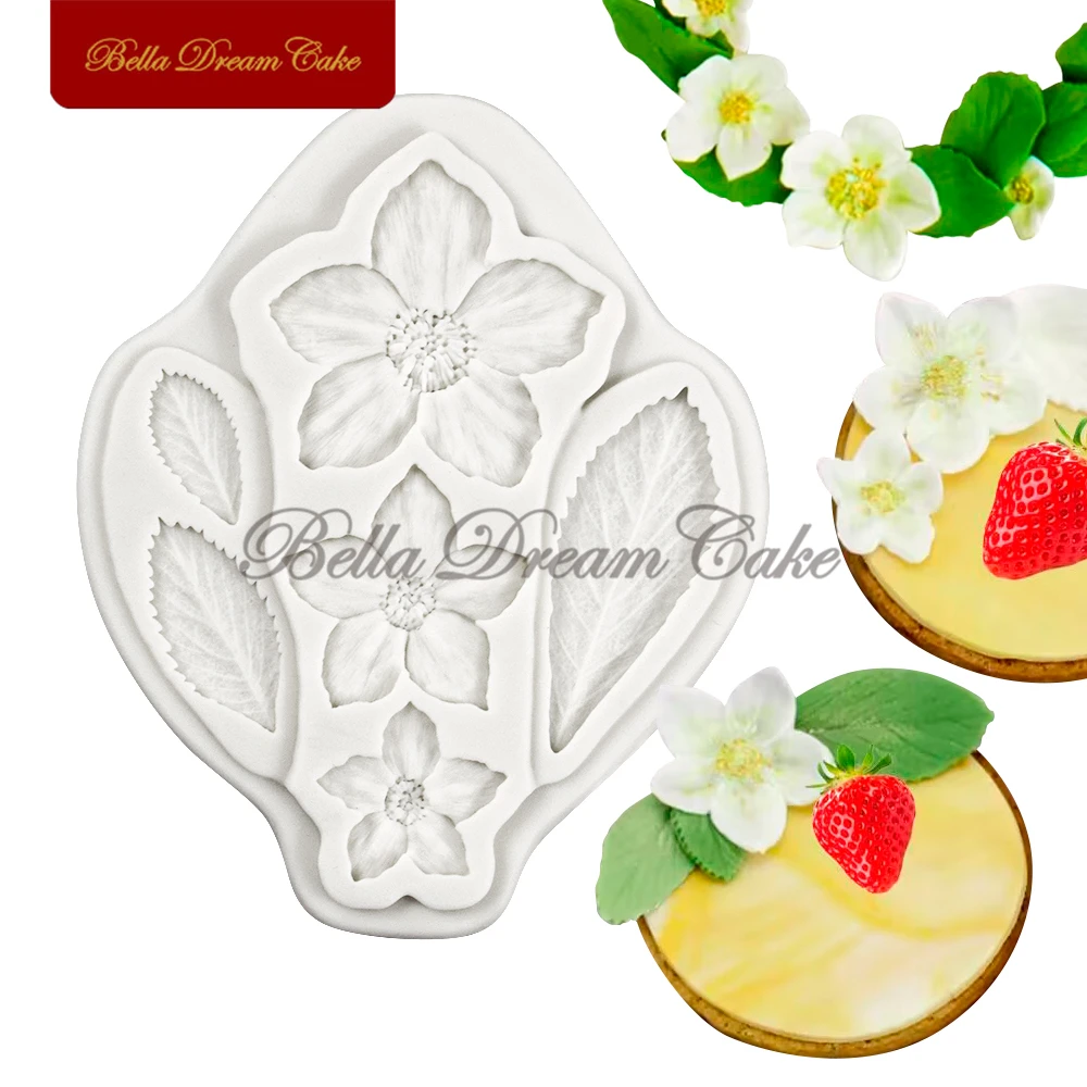 

​3D Daffodils Flower Leaf Silicone Mold Fondant Chocolate Mould Cake Decorating Tools DIY Clay Plaster Model Kitchen Accessories