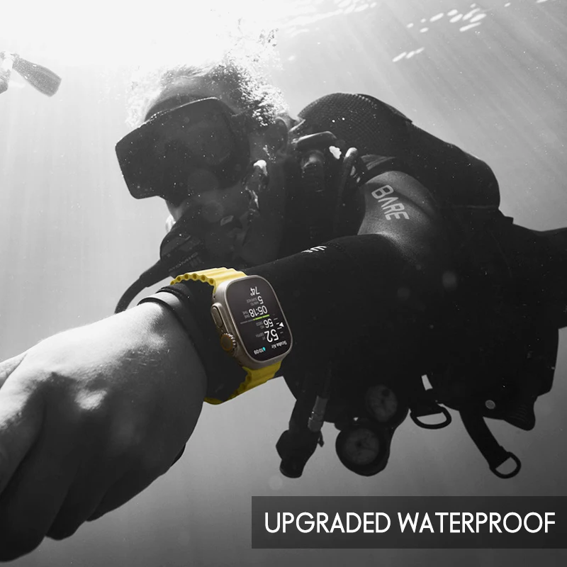 Новый ремешок New Ocean для браслета Apple Watch серии 8 Ultra 49 45 44 41 мм, умный 40 42 38 мм, силиконовый iWatch 7 6 SE 5 4 3 2.