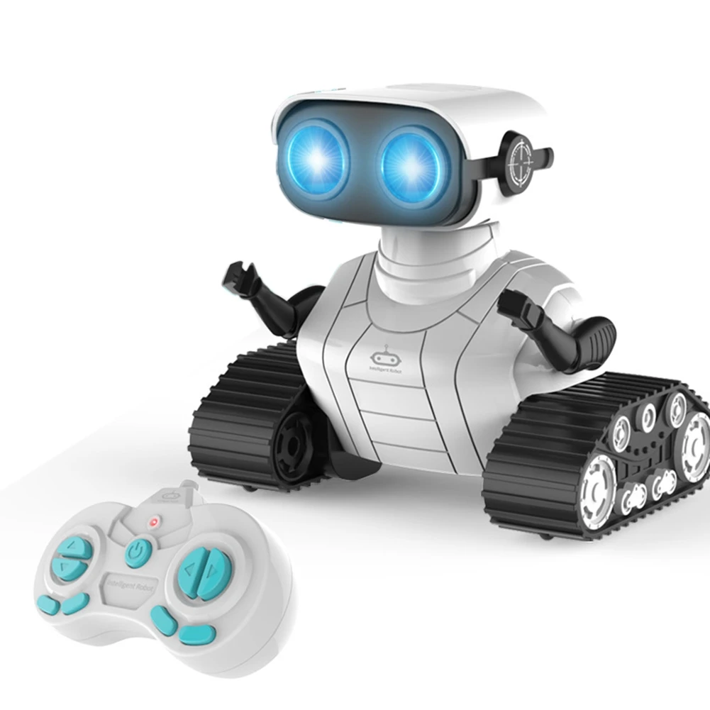 

Robot Control Robot Electric Toy Toys Rechargeable Robots Toy with Music and LED Eyes Birthday Gift for Children