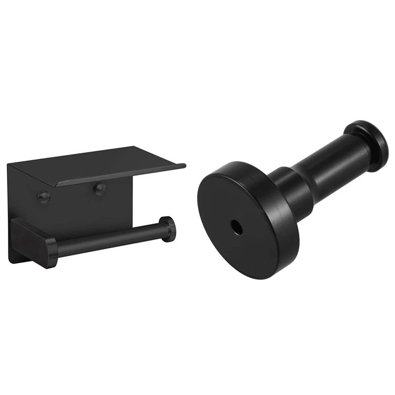 

1 шт. декоративные алюминиевые настенные крючки и 1 Набор держателей для туалетной бумаги с полкой