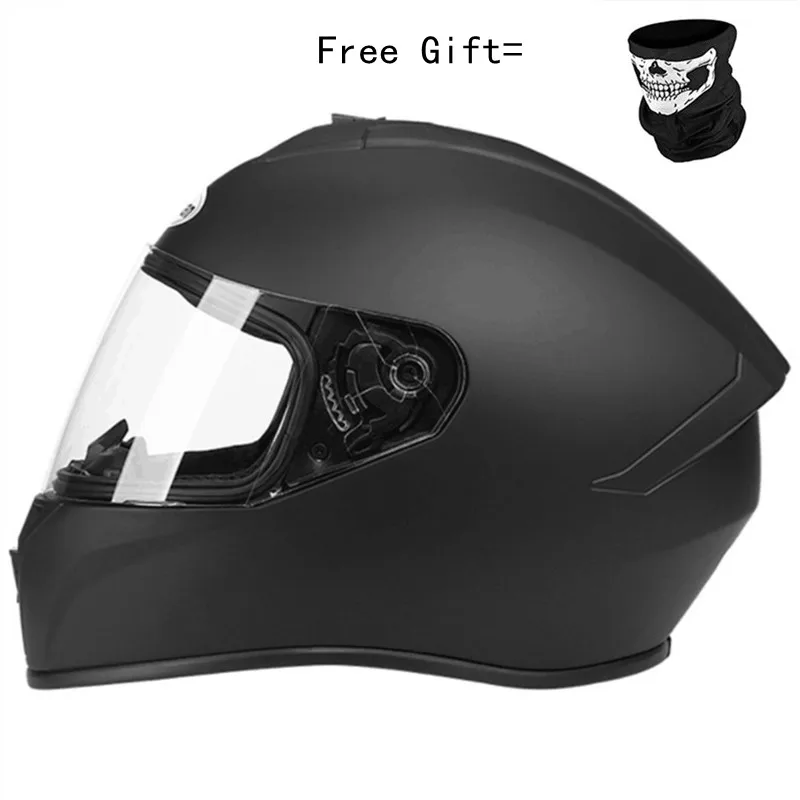 

DOT Approved Full Face Motorbike Helmet Motorcycle Helmet - Matt Black XL (61-62cm) CE