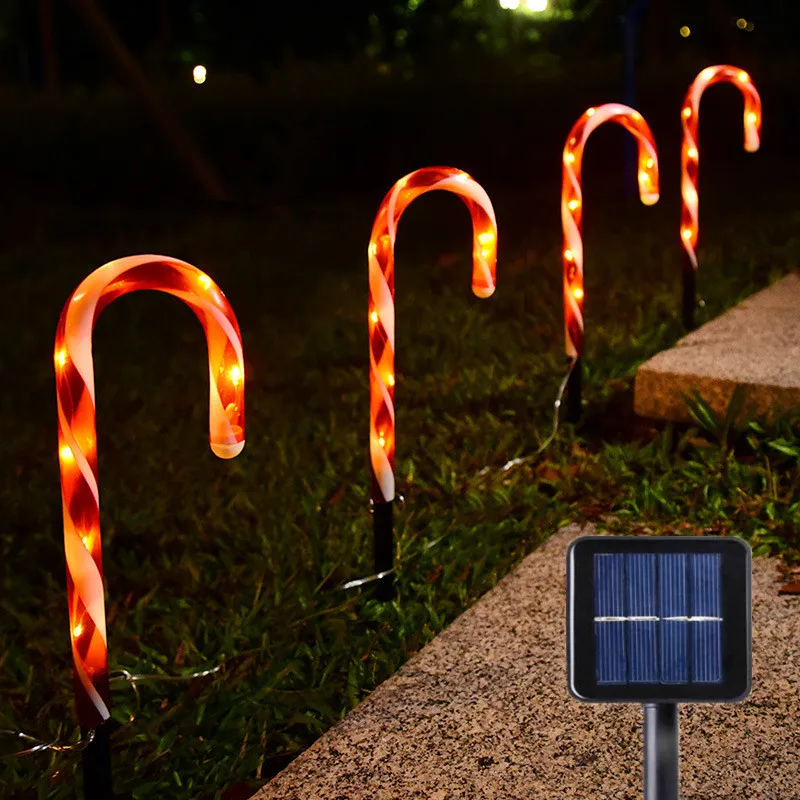 

Christmas Decoration 2022 Solar Powered Candy Cane Lights Garden Lights New Year 2023 Christmas Ornaments Christmas Gift Navidad