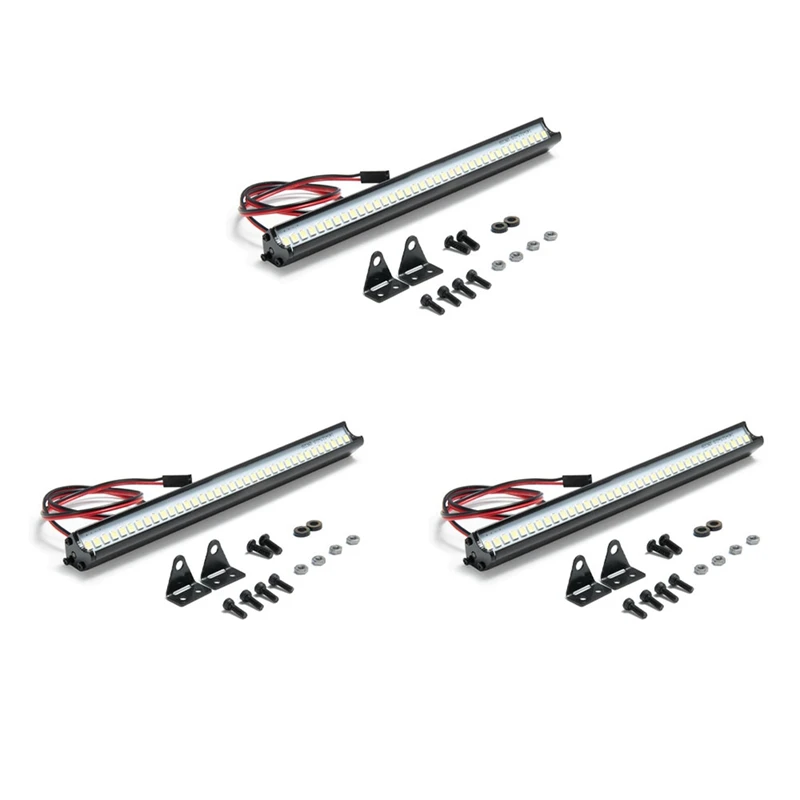 

3 Set 150MM 36 LED Light Bar Roof Lamp Lights For Axial SCX10 90046 Traxxas TRX4 Slash Rustler 1/8 1/10 RC Crawler Truck