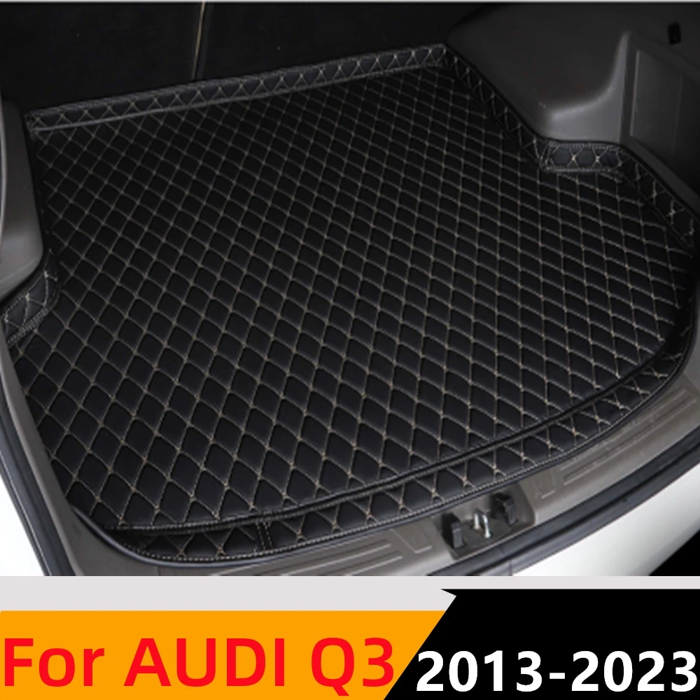 

Sinjayer Car Trunk Mat ALL Weather AUTO Tail Boot Luggage Pad Carpet High Side Cargo Liner Fit For AUDI Q3 2013 2014 2015-2023