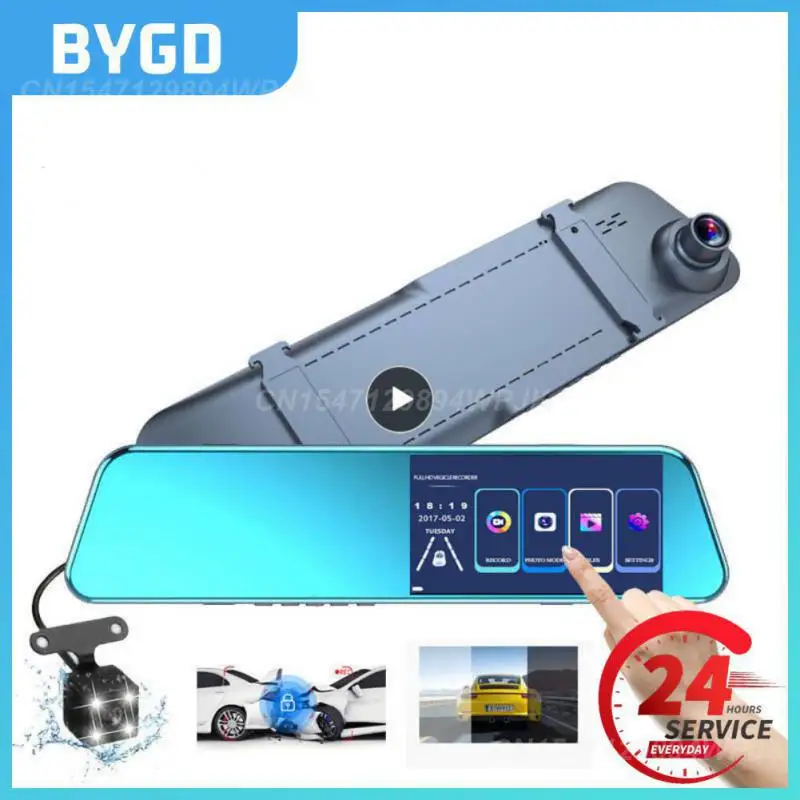 

Dash Cam 5 Inch Dvr Full Touch Screen Driving Recorder Dual Recording 1080p Night Rear View Car Video Recorder