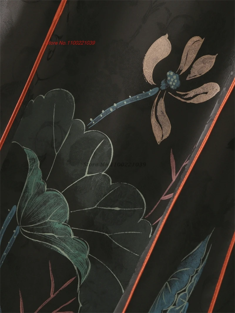 2024 традиционная китайская винтажная народная юбка атласная жаккардовая с