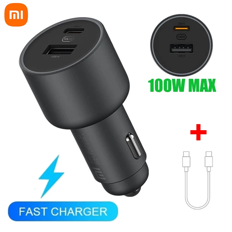 

Original Xiaomi Car Charger 100W 5V 3A Dual USB Fast Charging QC Charger Adapter For iPhone Samsung Huawei Xiaomi 10 Smart phone