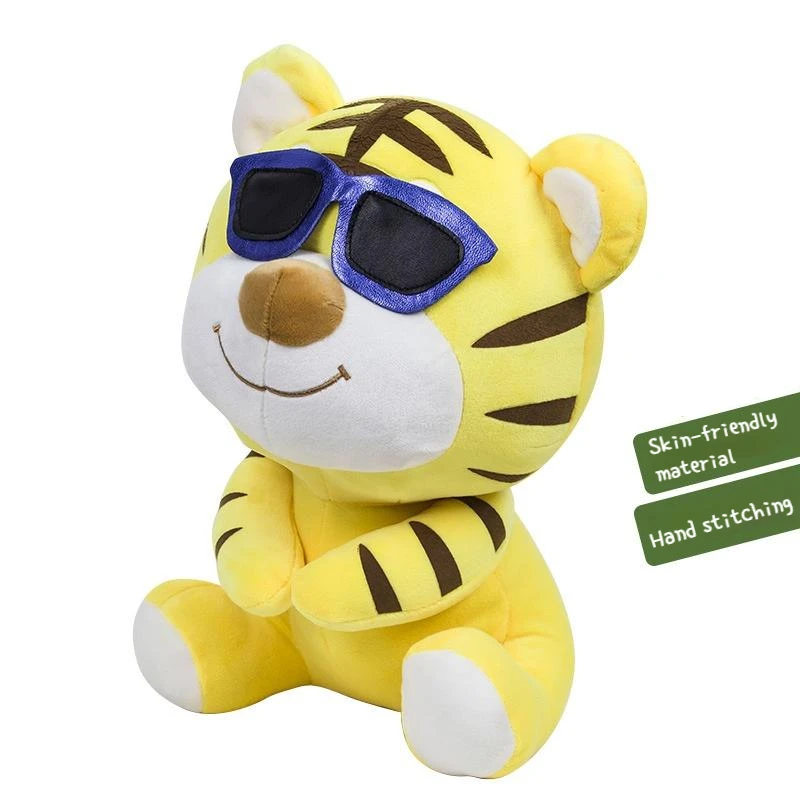 

Летняя новая маленькая кукла-пятно с тигром, 30 см, милая подводка с очками, плюшевая мультяшная подушка на выпускной сезон, подарок для девушки