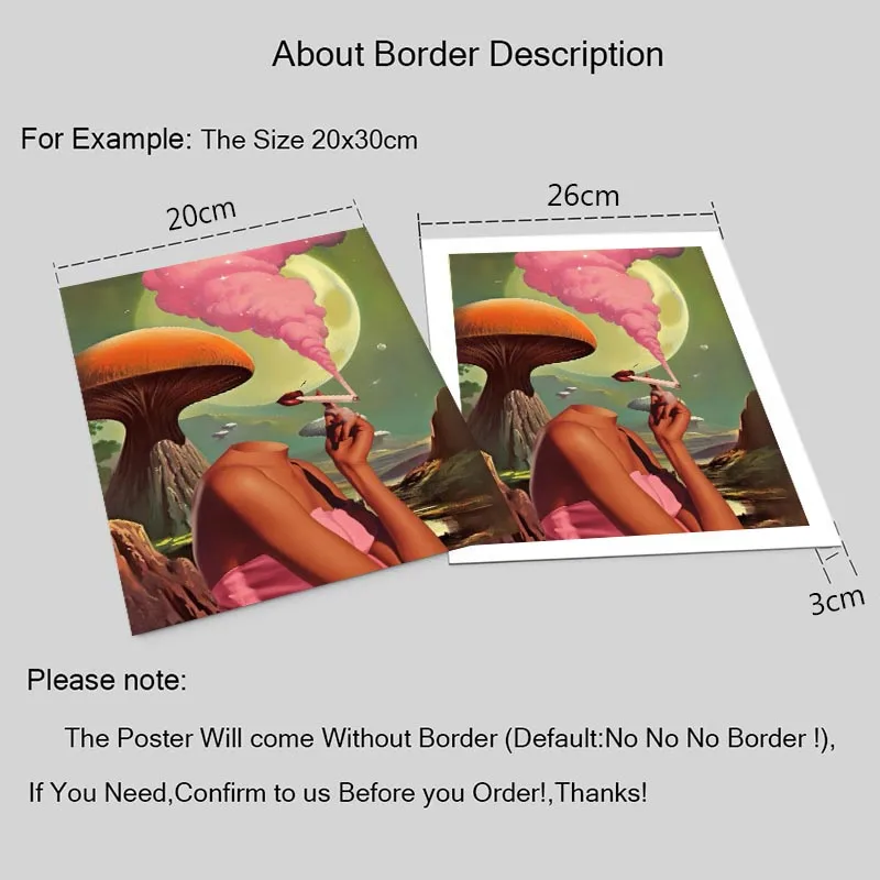 Картины на холсте WJWANG Abstract дымчатый гриб розовый