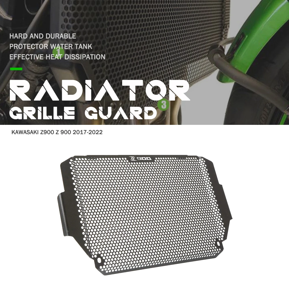 

COOL Motorcycle Accessories With LOGO For Kawasaki Z 900 Z900 Radiator Guards Grille Grill Guard Protection Cover 2017 2018 2019