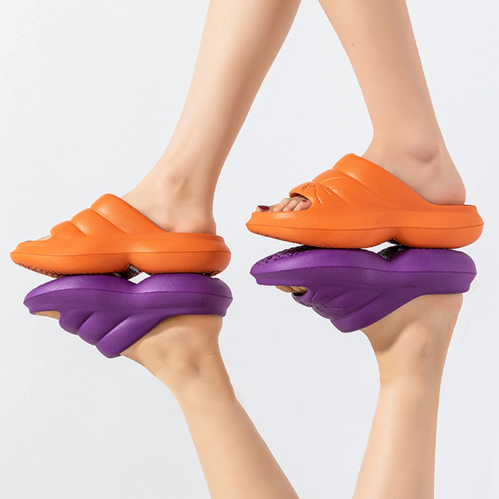 2022 Fashion Thick Platform Slippers Women Horsehold Female Summer Non-Slip Household Home Indoor Bath Sandal Ladies Slipper Men