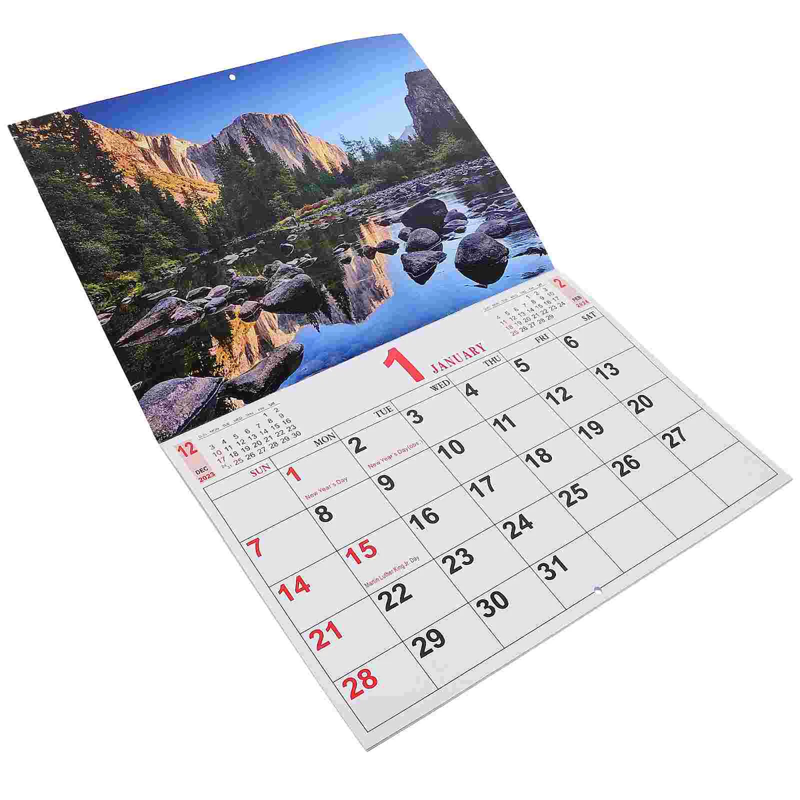 

Landscape Photo Wall Photo Wall Calendar Monthly Calendar Wall Hanging Calendar for Daily Use