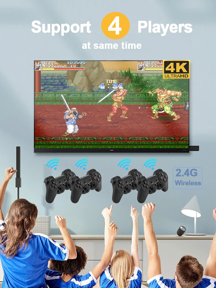 Игровая приставка для видеоигр ТВ HD 4K 128 ГБ 20000 ретро-игр PS1/GBA/Dendy/MAME/SEGA поддержка 4