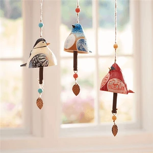 Bird Bell Wind Chimes Hand Painted Outdoor Garden Decor Wind Chime Durable Door Hangings Exquisite Decorative Pendant Titmouse