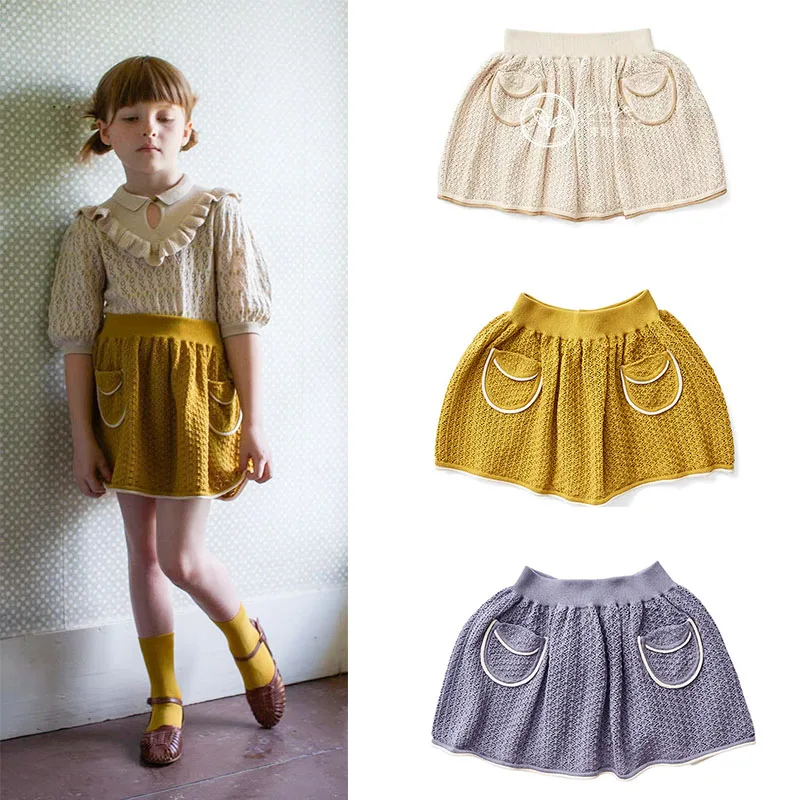 

EnkeliBB Kids Girls Knit Skirt Beautiful Look SoorPloom Children Girls Clothes Summer Cotton Skirts