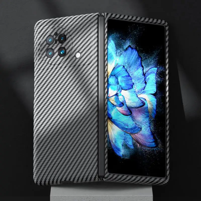 

Противоударная задняя крышка из углеродного волокна для vivo X Fold, жесткая задняя крышка из поликарбоната для VIVO X Fold V2178A, Ультратонкий чехол д...