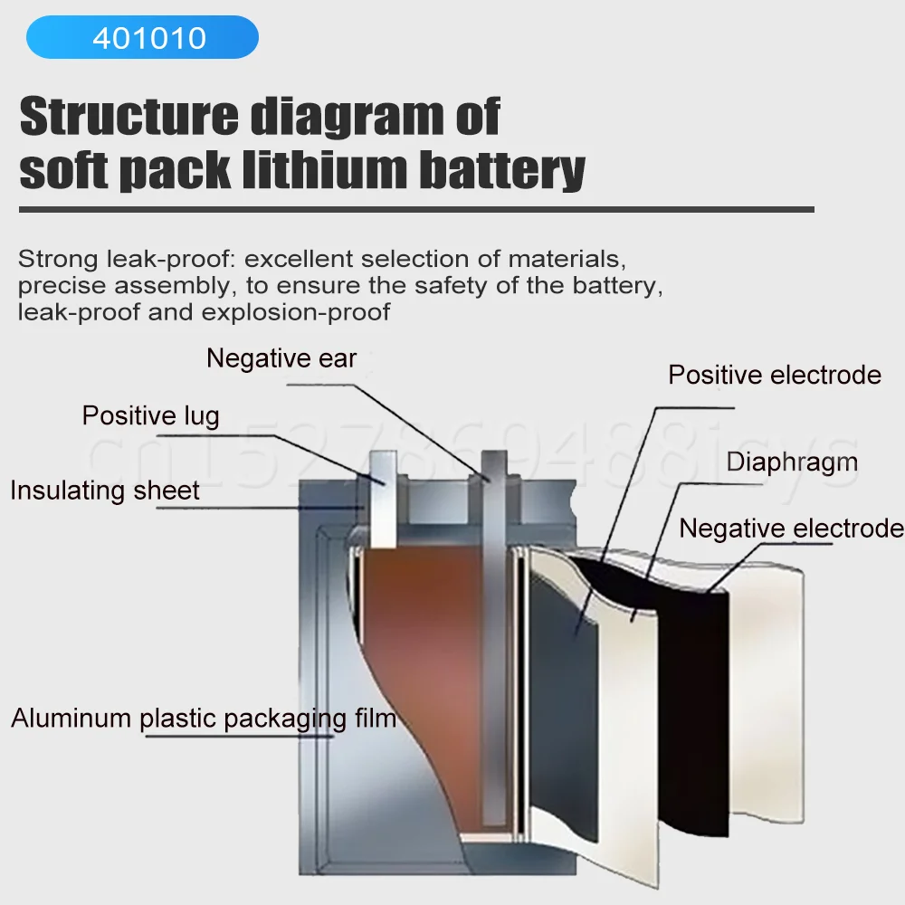 Литий-полимерная батарея 401010 3 7 в 30 мАч для MP3 TWS i9 i12 наушников умных часов Bluetooth