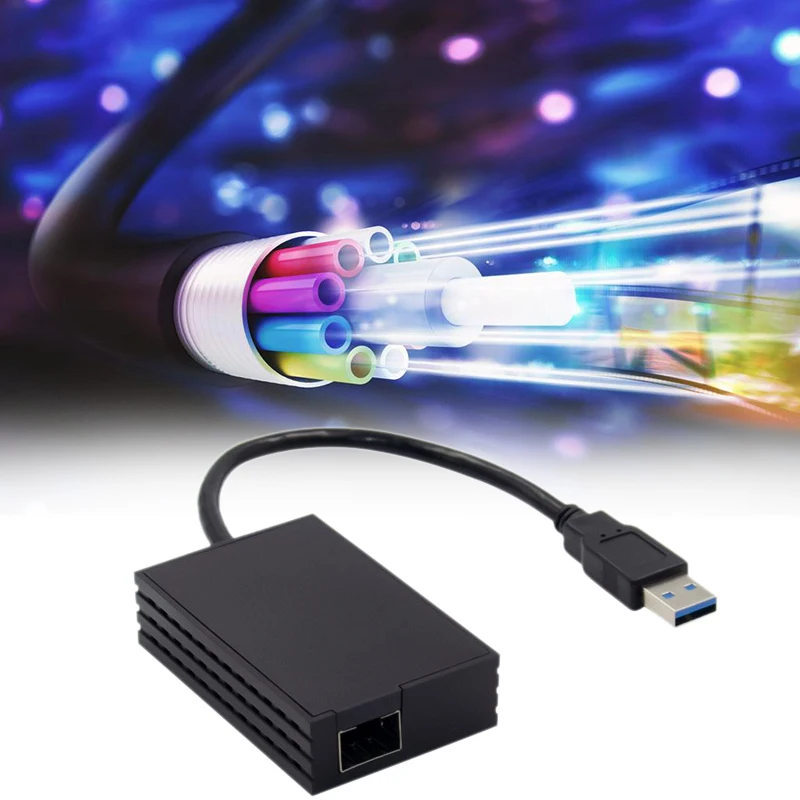 USB1000F-LX USB 3.0 Гигабитный оптоволоконный сетевой адаптер Ethernet Одномодовый 1310 Нм 10 км