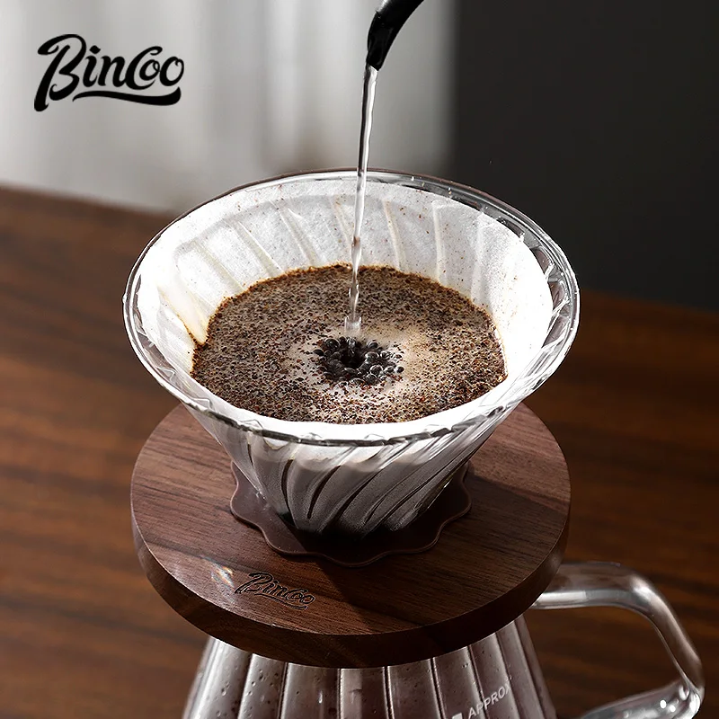 Bincoo кофейник ручной работы фильтрующая чашка из боросиликатного стекла V60 для