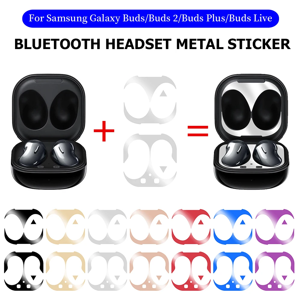 

AWIND For Galaxy Buds 2 Sticker Metal Dust Guard Scratchproof Earphone Cases Cover Film For Samsung Galaxy Buds Live Plus Access