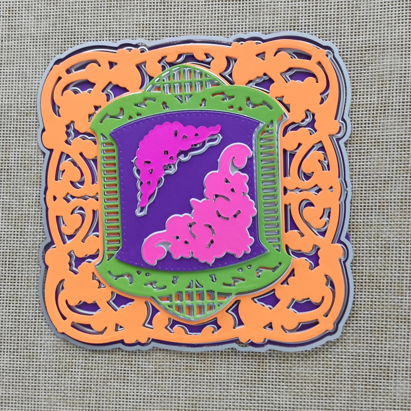 Квадратная кружевная рамка с облаками металлические Вырубные штампы сделай сам