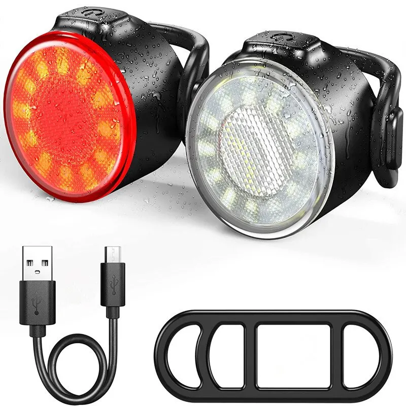 

Bike Rear Light Mini LED Bicycle Tail Light Helmet Backpack Lights USB Rechargeable IPX6 Waterproof Safety Warning Cycling Light