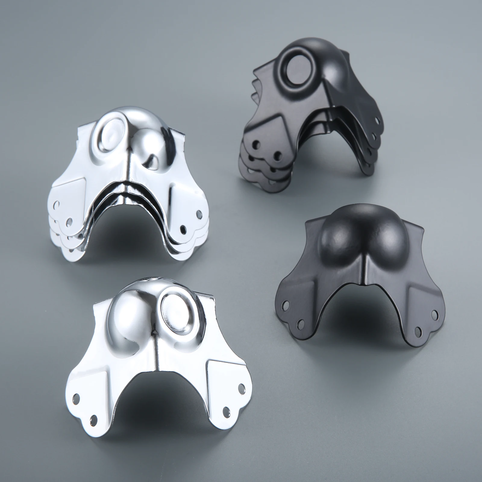 

4Pcs Metal Ball Shape Flight Road Case Corner Bracket Cover Guard Protector for Furniture Craft Wooden Box Suitcase Cabinet 80mm
