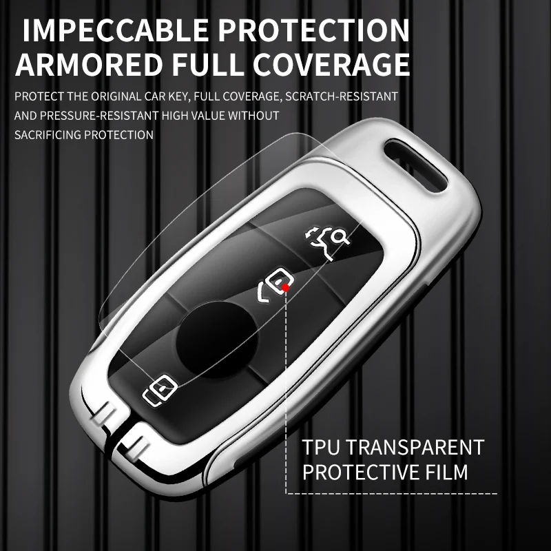 

For Mercedes-Benz 2017 E-Class W213 E200 E260 E300 E320 2018 S-Class GLS GLA Car Intelligent Key Cover Case Retrofit Accessories