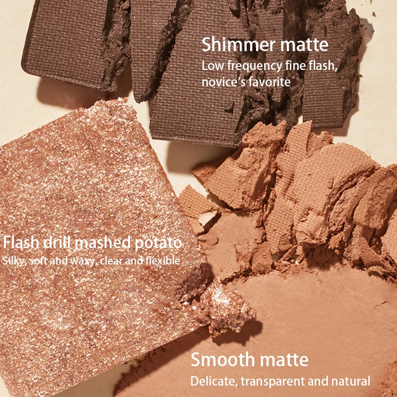 INTOYOU Eyeshadow Palette 4 Colors Cosmetics Matter Shimmer Eye Shadows Palette Daily Make-up For Women