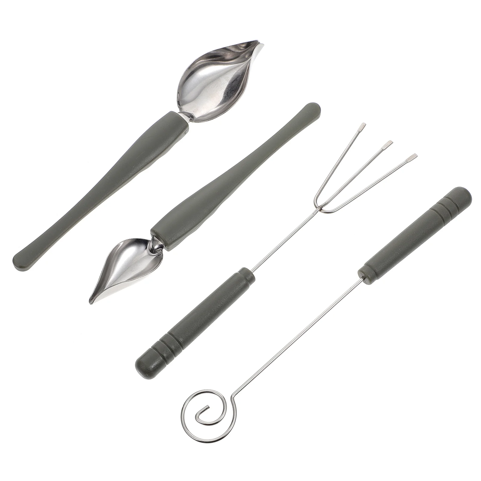 

4 Pcs Chef DIY Tools Culinary Decorating Spoons DIY Kits Sauce Spoon Dessert Chocolate Dipping Fork