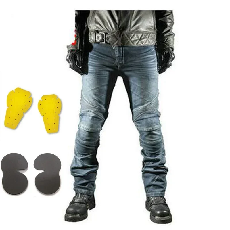 Новые мотоциклетные джинсы защитное снаряжение брюки для езды на мотоцикле