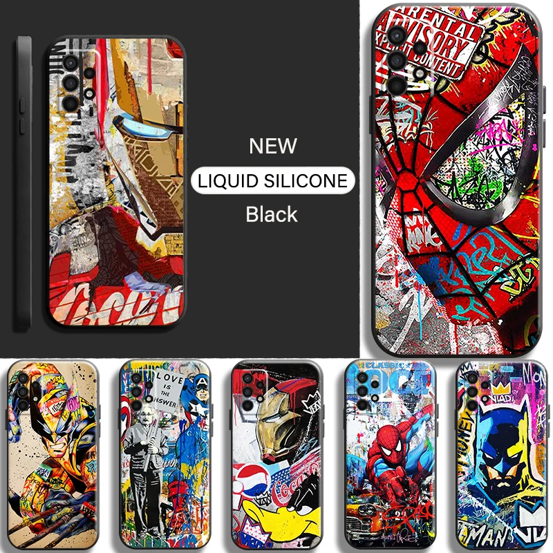 

Marvel Spiderman Graffiti Phone Case For Samsung Galaxy For A10 A11 A12 A21 A21S A22 A30 A31 A32 A51 A52 A70 A71 A72 5G TPU