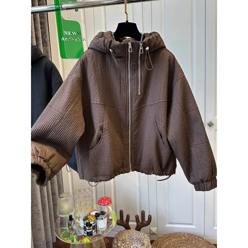 Дизайнерское чувствительное хлопковое пальто на двойной молнии Женская