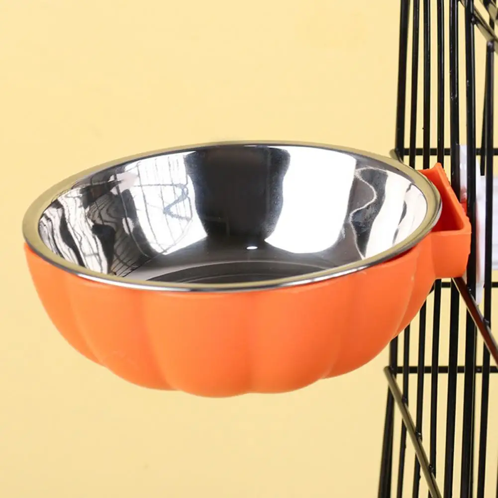

Durable Dog Bowl Pumpkin Shape Reusable Cat Dog Water Drinking Bowls Hanging Pet Bowl Pet Cage Bowl