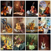 chenistory classical painting by numbers acrylic paints picture drawing violins painting numbers wall art adults crafts diy gift