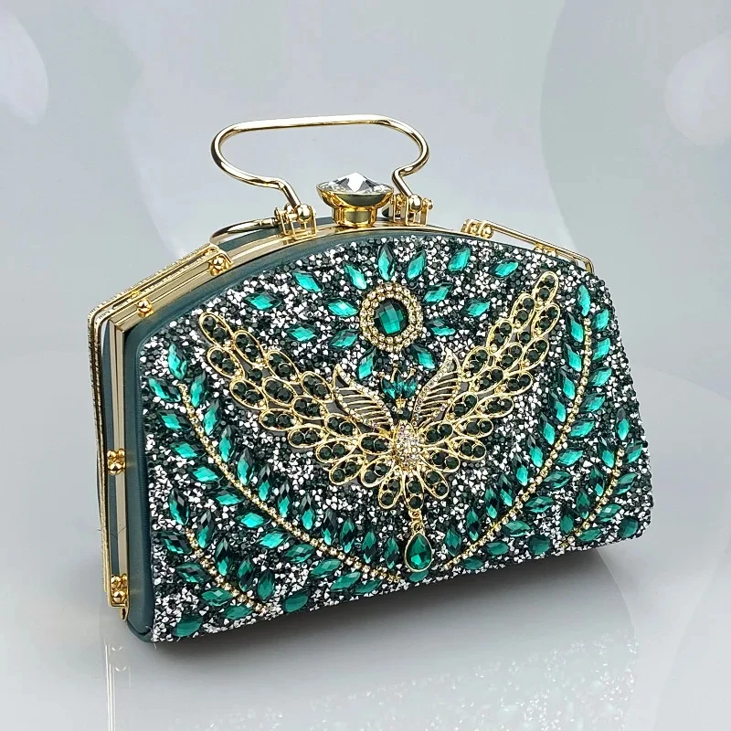 Женская Золотая/черная/зеленая сумка женская вечерняя для платья свадебная