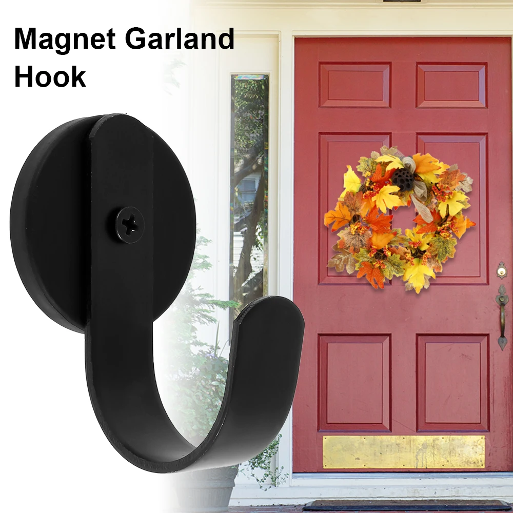 

Magnetic Wreath Hanger Scratch Free Front Door Wreath Hook Heavy Duty Magnetic Wreath Holder, Holds up to 4.4 lbs for Metal Door