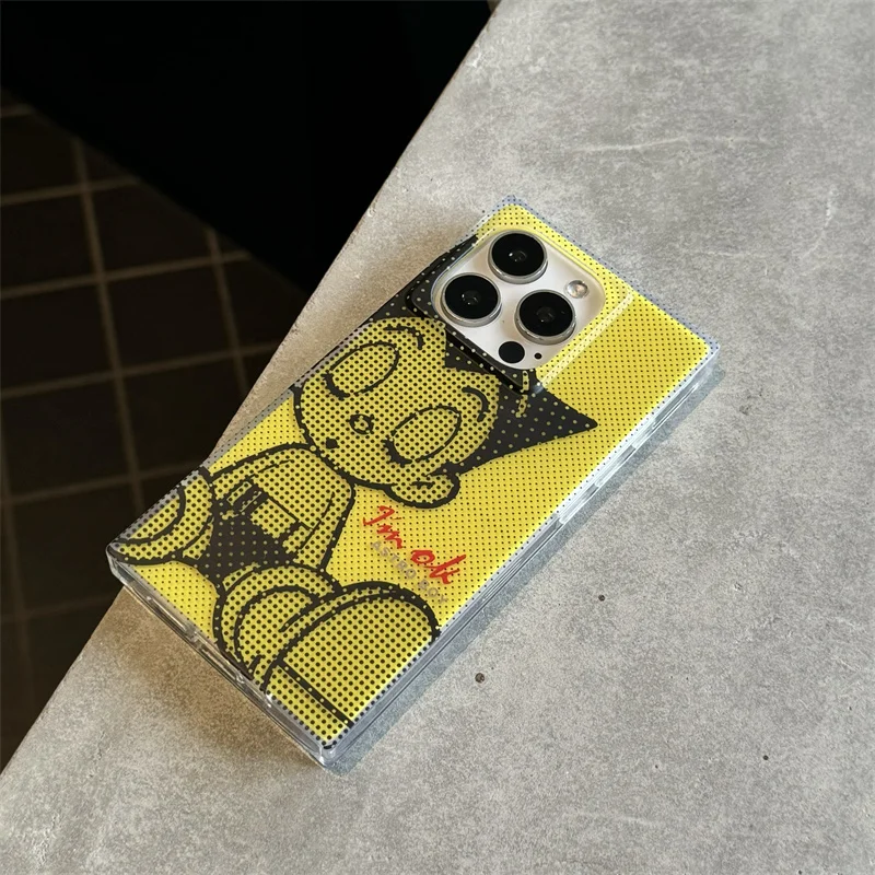 Японский чехол для телефона Astro Boy A-Astroboy iPhone 16 15 14 13 12 Pro Max роскошная квадратная